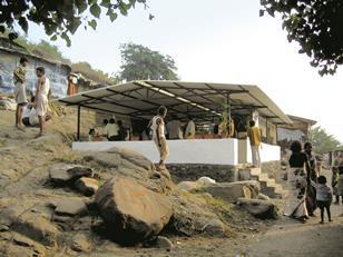 The students’ finished classroom at the  Tata Press quarry.